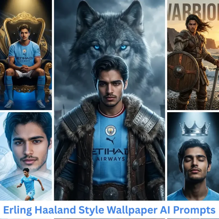 Erling Haaland Wallpaper AI Prompts Viking King Crown and Dark Poster Styles for Fans