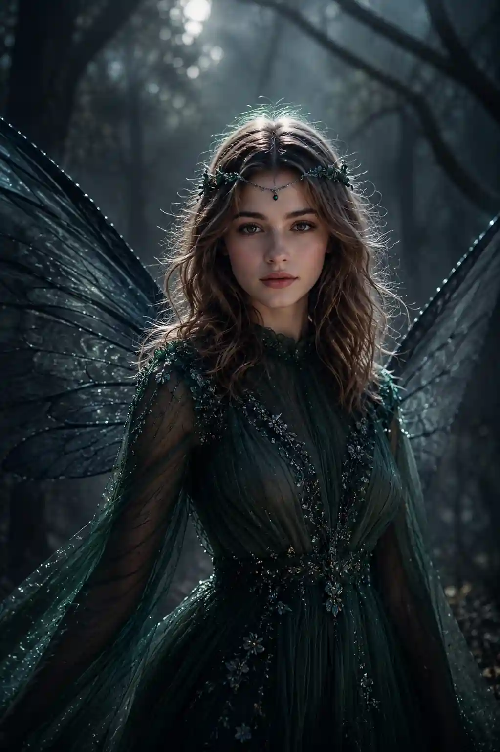 ChatGPT Dark Editorial Fairy Halloween Costume Prompt for Girls