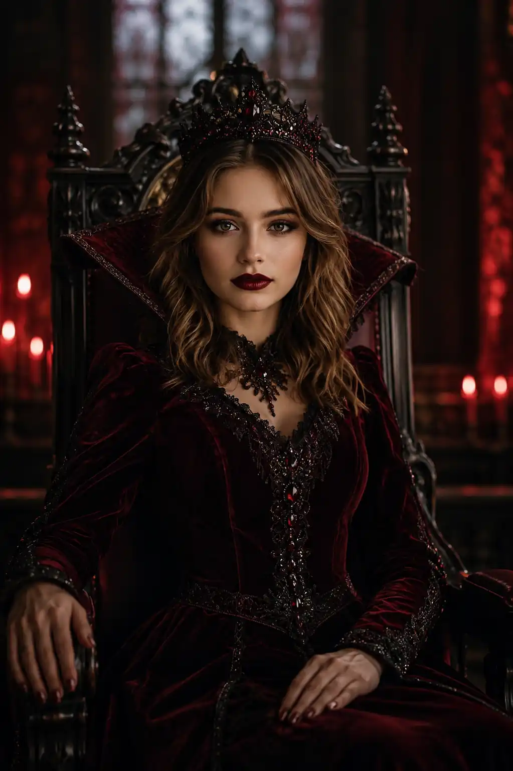ChatGPT Royal Vampire Queen Halloween Costume Prompt for Girls